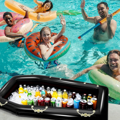 Belit Inflatable Coffin Cooler, 52 Inch Drink Containers for Halloween Party, Pool Party, Spooky Decor