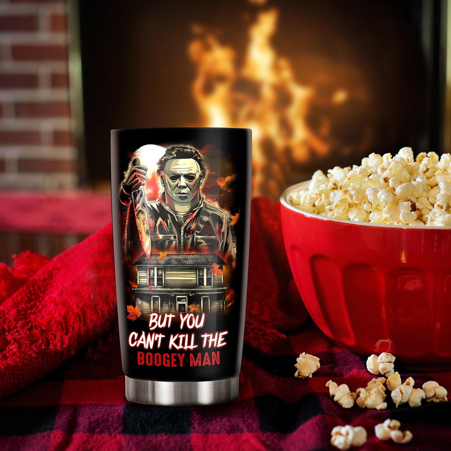 Keraoo 20oz Horror Tumbler, Gift for Men & Women - Halloween Mug & Cup - The Boogey Man Decoration