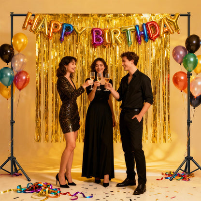 Forlogic Backdrop Stand 10x7.5ft(WxH), Heavy Duty Adjustable Photo Back Drop Stand kit, Suitable for Party, Photography, Weddings