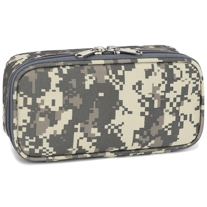 FlowFly Large Capacity Pencil Case for Kids, Boys & Girls – Zippered Multi-Functional Pen Pouch, Soft & Portable Pencil Bag for School, Teens, Students, Digital Camo