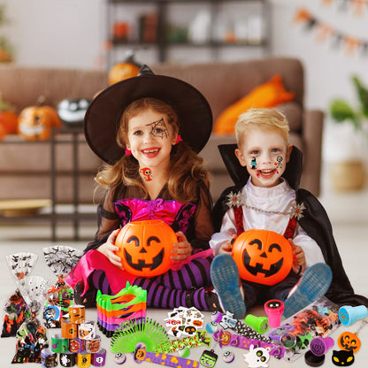 Thuodo 162 PCS Halloween Party Favors for Kids Halloween Toys Bulk Trick or Treat Goodie Bag Fillers Holiday Party Supplies School Classroom Prizes Carnival Gifts