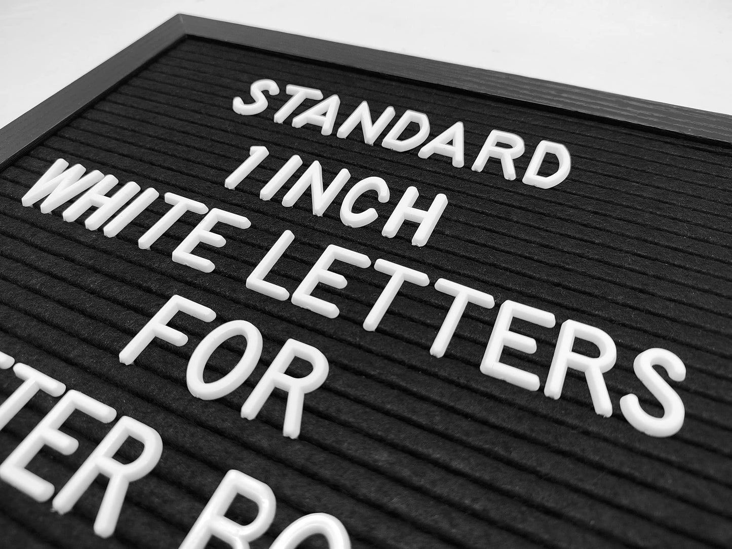 G GAMIT Felt Letter Board Letters Set - Pre-cut 378pcs Standard 1inch White Letters Only (No Board Included)