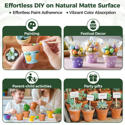 T4U Small Clay Pots for Crafts (20pcs): Mini Terracotta Pots 3 Inch with Drainage Holes, Terra Cotta Pots for Succulent Cactus Plants, DIY Mini Terracotta Pots, Idea Gifts for Party Decor