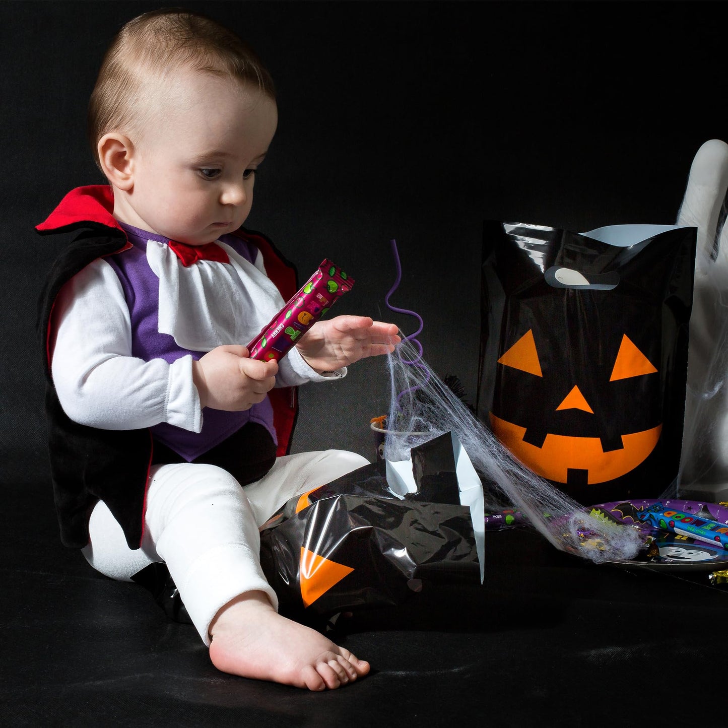 Choice Marts 100 Halloween Bags 9"x12" Glossy Great For Goodies Also Perfect as Small Halloween Bags For Trick or Treat