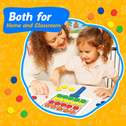 Quilinz Magnetic Ten Frame Set,5 Dry Erase Paddles & 150 Math Counters,Counting Toys for Kids,Addition and Subtraction Games,Math Manipulatives 1st Grade,Kindergarten Preschool Classroom Must Haves