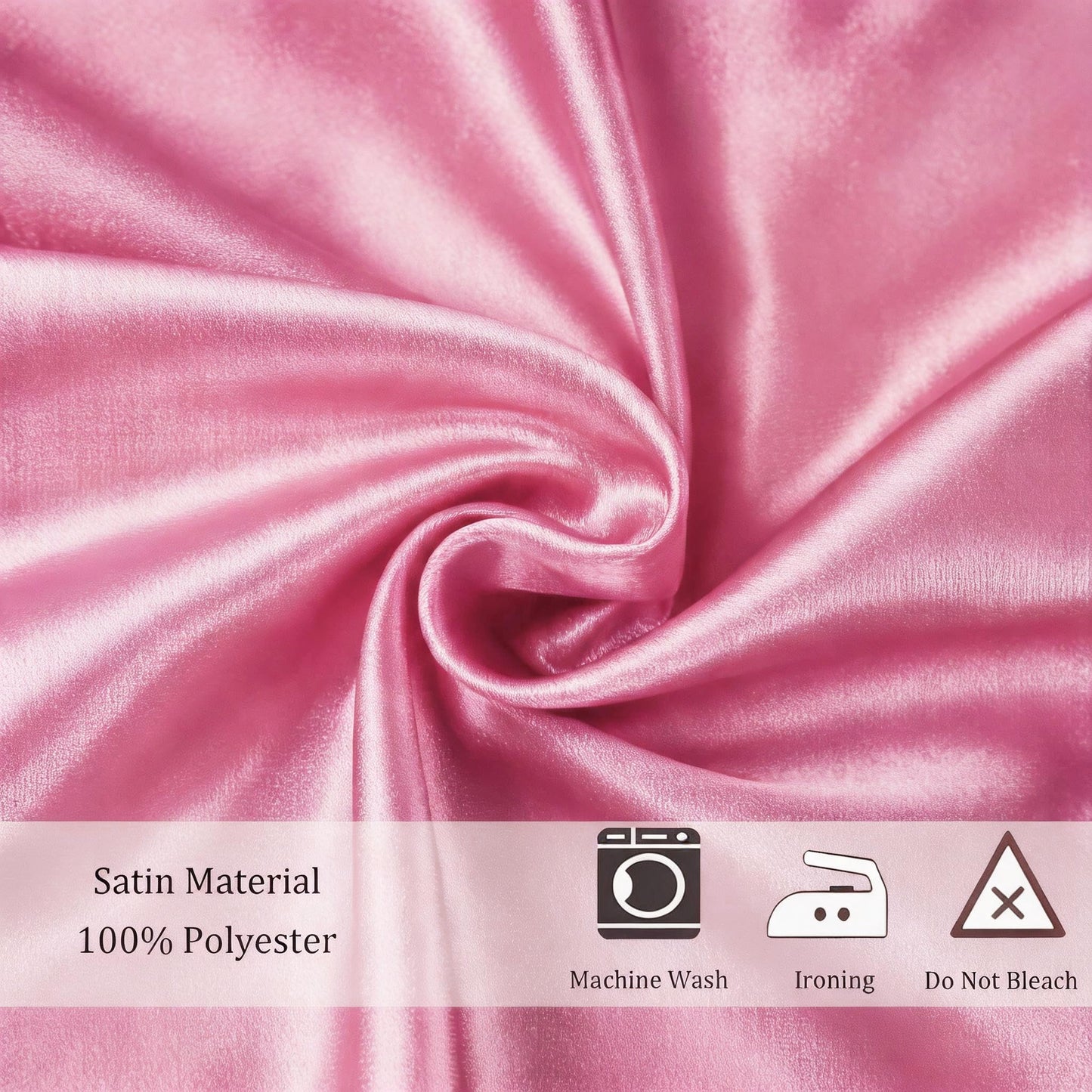 Satin Chair Sashes Bows 50 Pack Universal Polyester Chair Ribbons for Wedding Anniversary Retirement Party Birthday Engagement Banquet Graduation Outdoor Events Decor (Pink, 50 pcs)