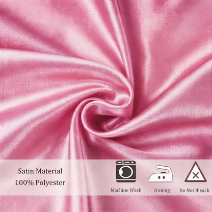 Satin Chair Sashes Bows 50 Pack Universal Polyester Chair Ribbons for Wedding Anniversary Retirement Party Birthday Engagement Banquet Graduation Outdoor Events Decor (Pink, 50 pcs)