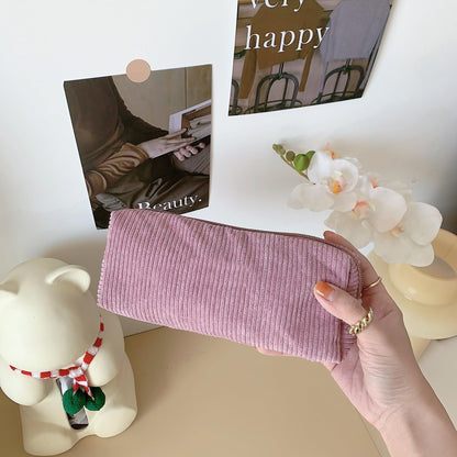 OZAOZ Cute Pencil Case Aesthetic Student Pencil Pouch Coin Pen Pouch Cosmetic Bag Office Stationery Organizer For Kids Teen School (Rose pink)