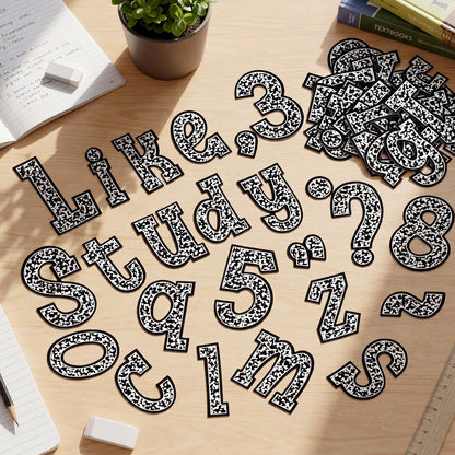 Tinlade 98 Pcs Magnetic Letters Classroom Composition Set 3 Inch Magnetic Alphabets Numbers Symbols Classroom Bulletin Board School Blackboard Decoration Supplies for Education