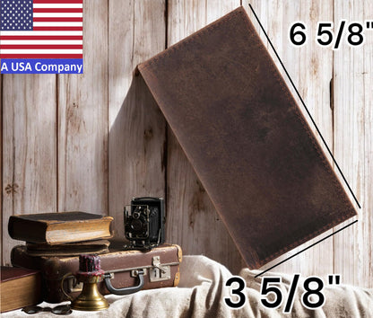 F&L CLASSIC Men's RFID Vintage Look Genuine Leather Long Bifold Wallet Checkbook Wallets,buffalo vintage leather
