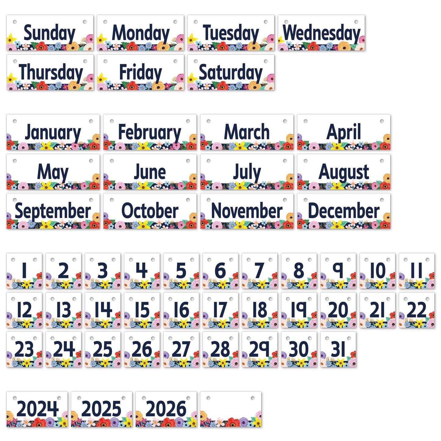 Teacher Created Resources Wildflowers Flip Calendar