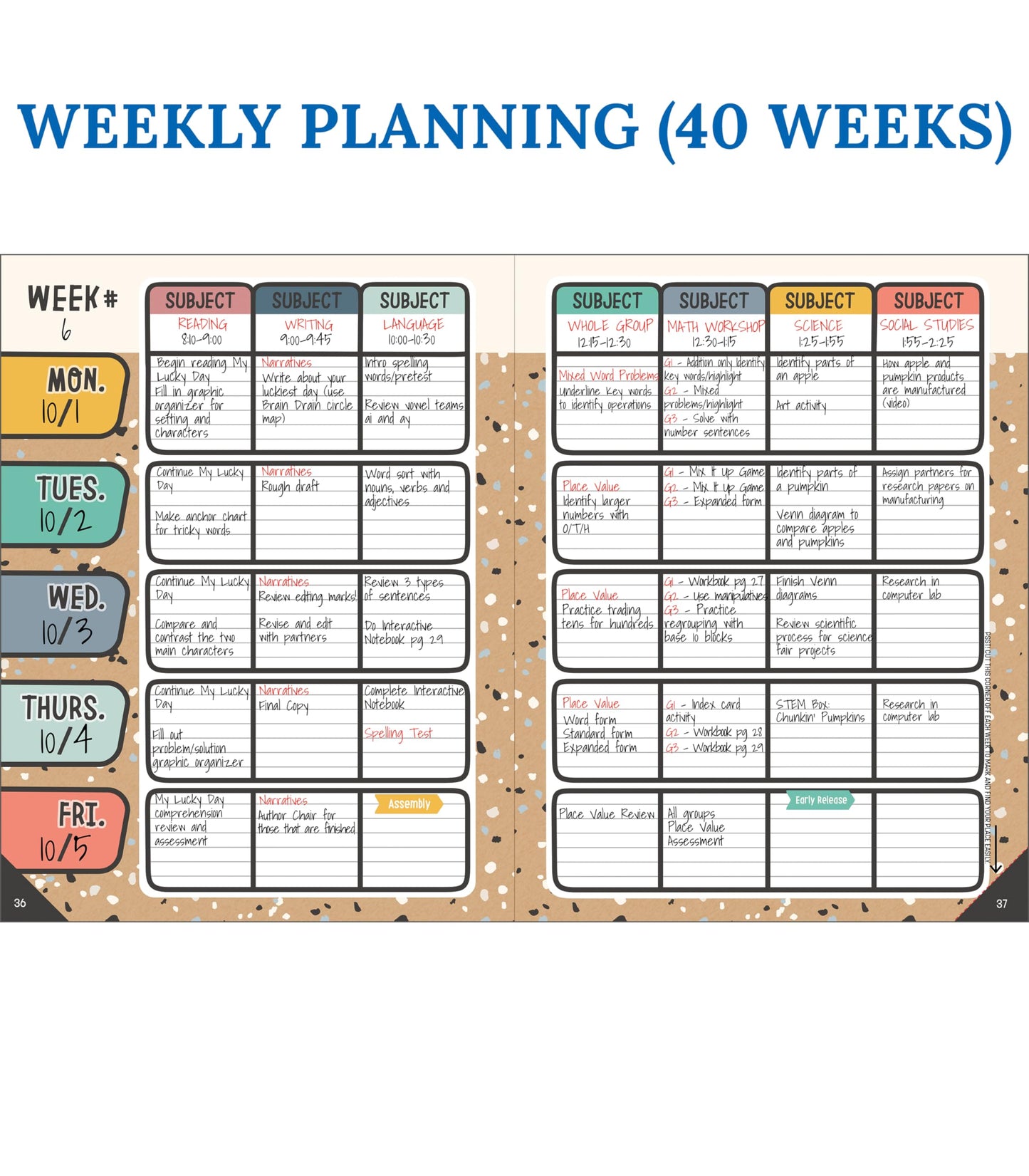 Carson Dellosa We Belong Teacher Planner 2026-2027, Undated 8" x 11" Lesson Plan Book with Stickers, Class Schedule, Weekly Calendar, Classroom Must Haves, Homeschool Essentials, Classroom Must Haves