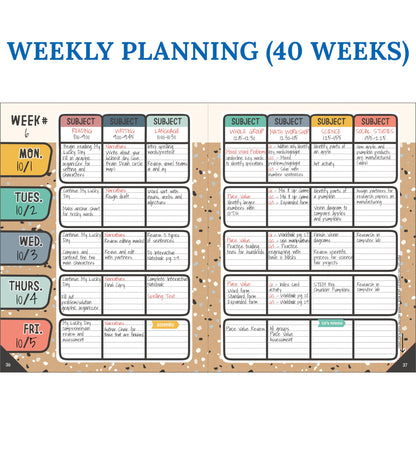 Carson Dellosa We Belong Teacher Planner 2026-2027, Undated 8" x 11" Lesson Plan Book with Stickers, Class Schedule, Weekly Calendar, Classroom Must Haves, Homeschool Essentials, Classroom Must Haves