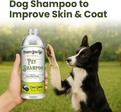 Project Sudz Spa Collection Liquid Shampoo – Coco Limone | Nourishing Natural Pet Shampoo with Coconut & Lemon | Gentle, Eco-Friendly, Safe for Dogs & Cats