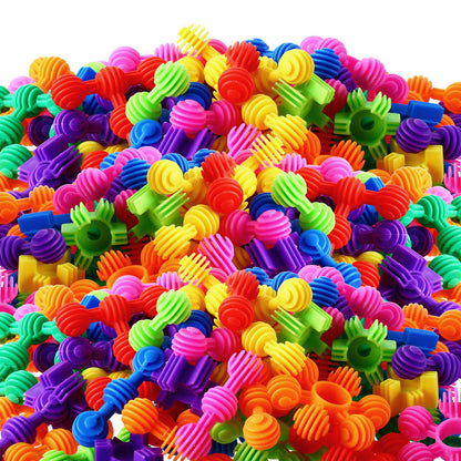 Halloscume 230 Pcs Kids Star Stem Building Toys Building Blocks Plastic Connectors Stem Toys with Storage Box for Kindergarten Preschool Classroom Games Sets for Boys and Girls Aged 3 Years Old and Up