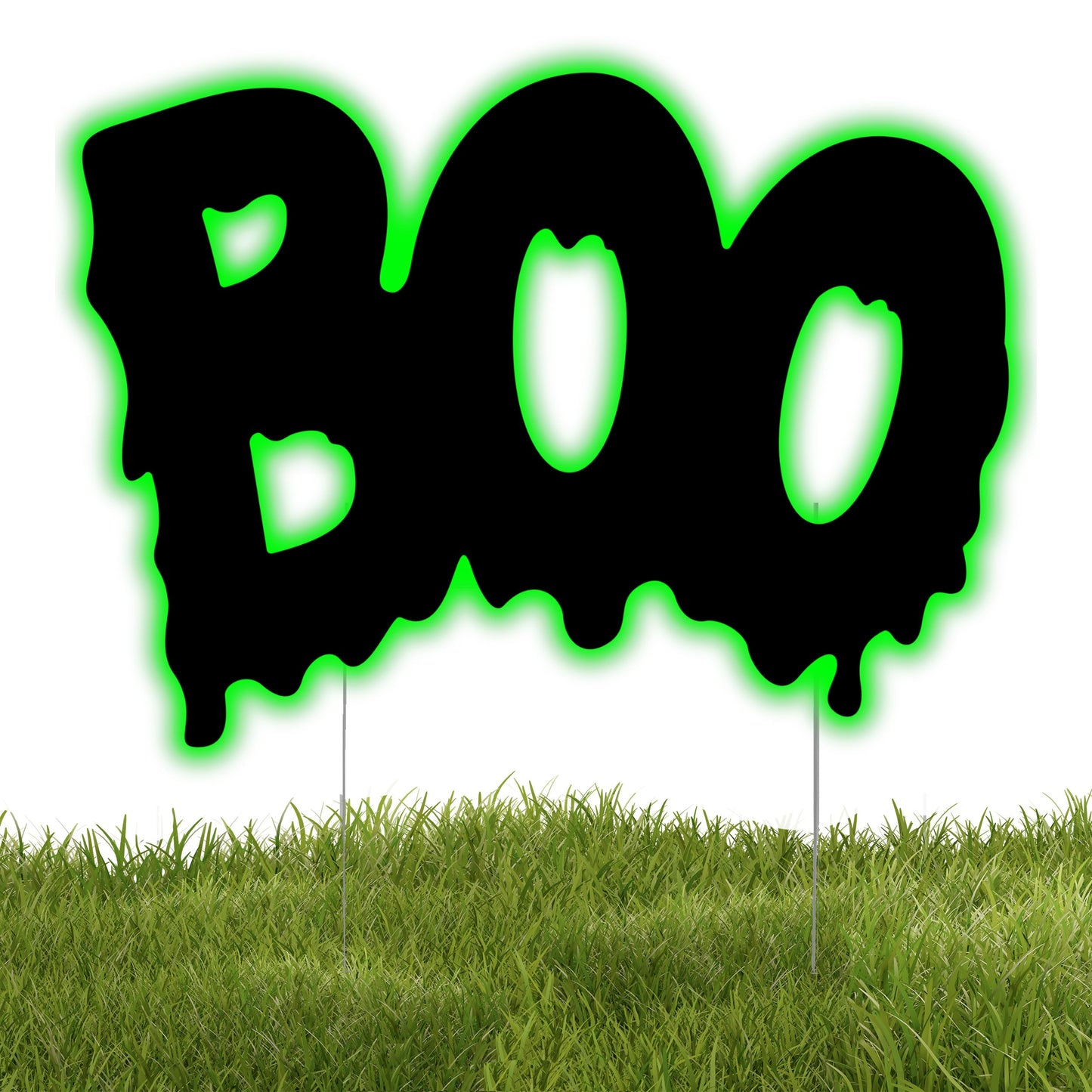 Boo Happy Halloween Ghost Yard Sign Home Outdoor Lawn Decoration With Stakes Scary Spooky Decor 17x12 Inch