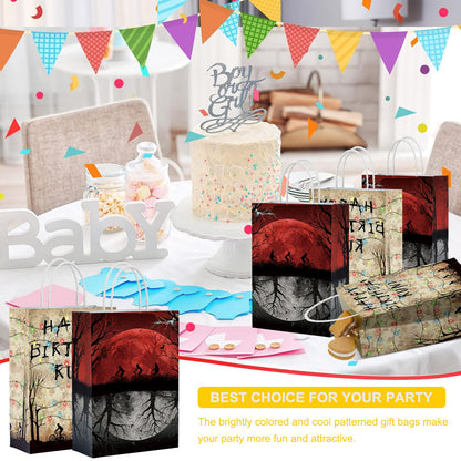 Casagete 12pcs Party Bags Birthday Party Favors Bags Upside Down Themed Party Spooky for Girls Goodie Bags for Kids Birthday Party(6X3.14X8.4inch)