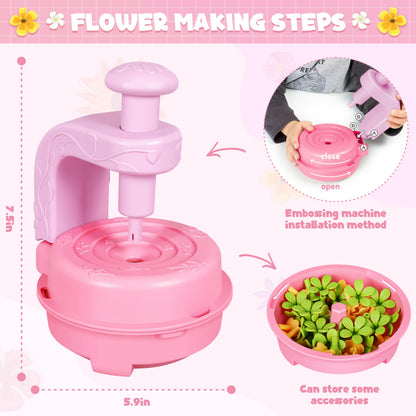 Fabric Flower Bouquets Toys, DIY Craft Kits Toys for Kids - Flowers Market Toy, Build Your Flower Bouquet, Arts & Crafts for 4+ Year Toddler Girl, Educational Activity Preschool B-Day Gifts
