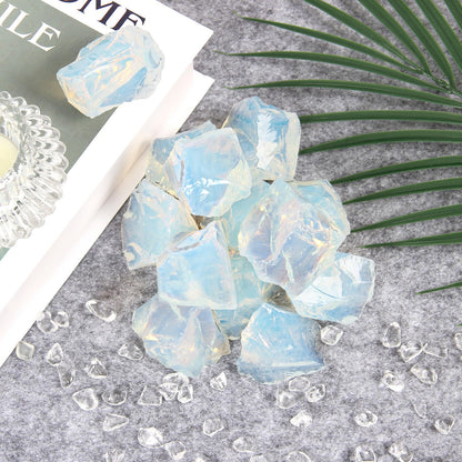 1.1lb Bulk Raw Opal Rough Crystal- Opal Raw Stones Crystal for Tumbling, Cabbing, Fountain Rocks, Decoration, Polishing, Wire Wrapping, Wicca & Reiki Crystal Healing