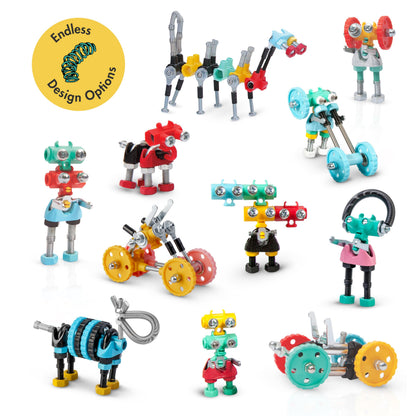The Off Bits Educational STEM Toys for 6+: Robot Toy Building Sets, 3-in-1 Engineering Kit for Boys and Girls, Build Your Own STEM Building Toys with Endless Possibilities (Family Kit)