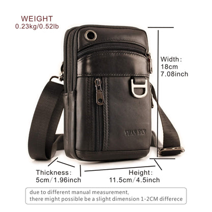 Small Mens Leather Satchel Cell Phone Holster,Vertical Belt Clip Cellphone Pouch,Purse Waist Bag Fanny Pack Compatible with Google,Zipper Phone Bag for Work,Hike