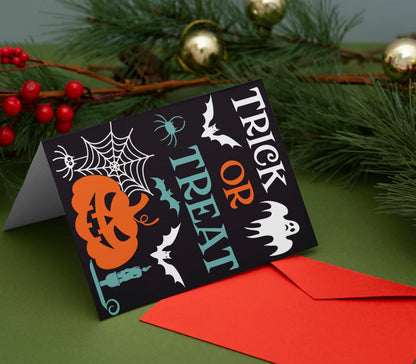 Halloween Cards with Envelopes, 18-Pack 5x7 Greeting Cards with Stickers