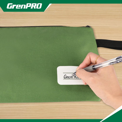 GRENPRO 8 Pack Canvas Tool Bag Zipper Tool Pouch, 12" Tools Utility Pouches Heavy Duty, Multipurpose Storage Organizer Bags with Dependable Metal Zippers