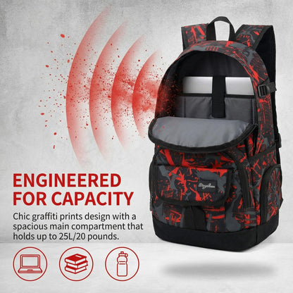 rickyh style School Backpack Travel Bag for Men & Women Lightweight College Back Pack with Laptop Compartmen