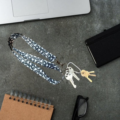 Execucat Skulls Lanyard Keychain ID Badge Holder