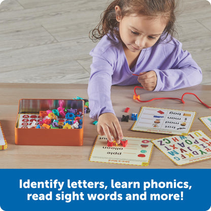 Learning Resources Skill Builders Letter Learning Kit - Alphabet Montessori Toys, Homeschool Supplies, Preschool Classroom Must Haves, Toddler Activities, Lacing Cards