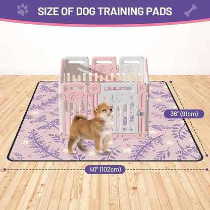 Washable Dog Pee Pads - Absorbent Reusable Puppy Training Pads, Waterproof Leak - Proof & Non - Slip for Crate Whelping Potty Training 36x41 (Pack of 2)