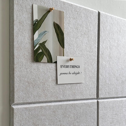 Large Cork Board for Office Wall Decor, 36"x24"- 6 Pack Felt Wall Tiles with Safe Removable Adhesive Tabs, 1/2" Thick, Felt Bulletin Board Pin Board Cork Boards for Walls - Oatmeal