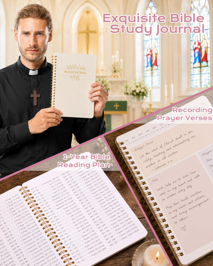XKDOUS 60 Pcs Bible Study Supplies, Bible Study Kit for Women, Bible Journaling Supplies with Spiral Notebook Journal, Bible Tabs, Pen Case and More, Bible Highlighters and Pens No Bleed for Books