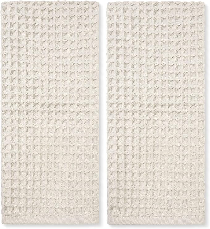 Jacquotha Waffle Hand Towels 2-Piece – Cotton, Quick Dry, Lint Free, 13” x 29”