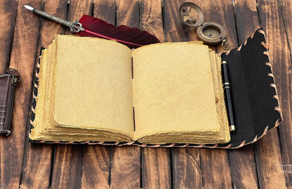 Hocus Pocus Book of Spells Hocus Pocus Spell book Prop Hocus Pocus Gifts Halloween Decorations Decor Leather Journal Writing Book Of shadow Best Hocus Pocus Gifts For Men And Women (8x6 Inch, Brown)