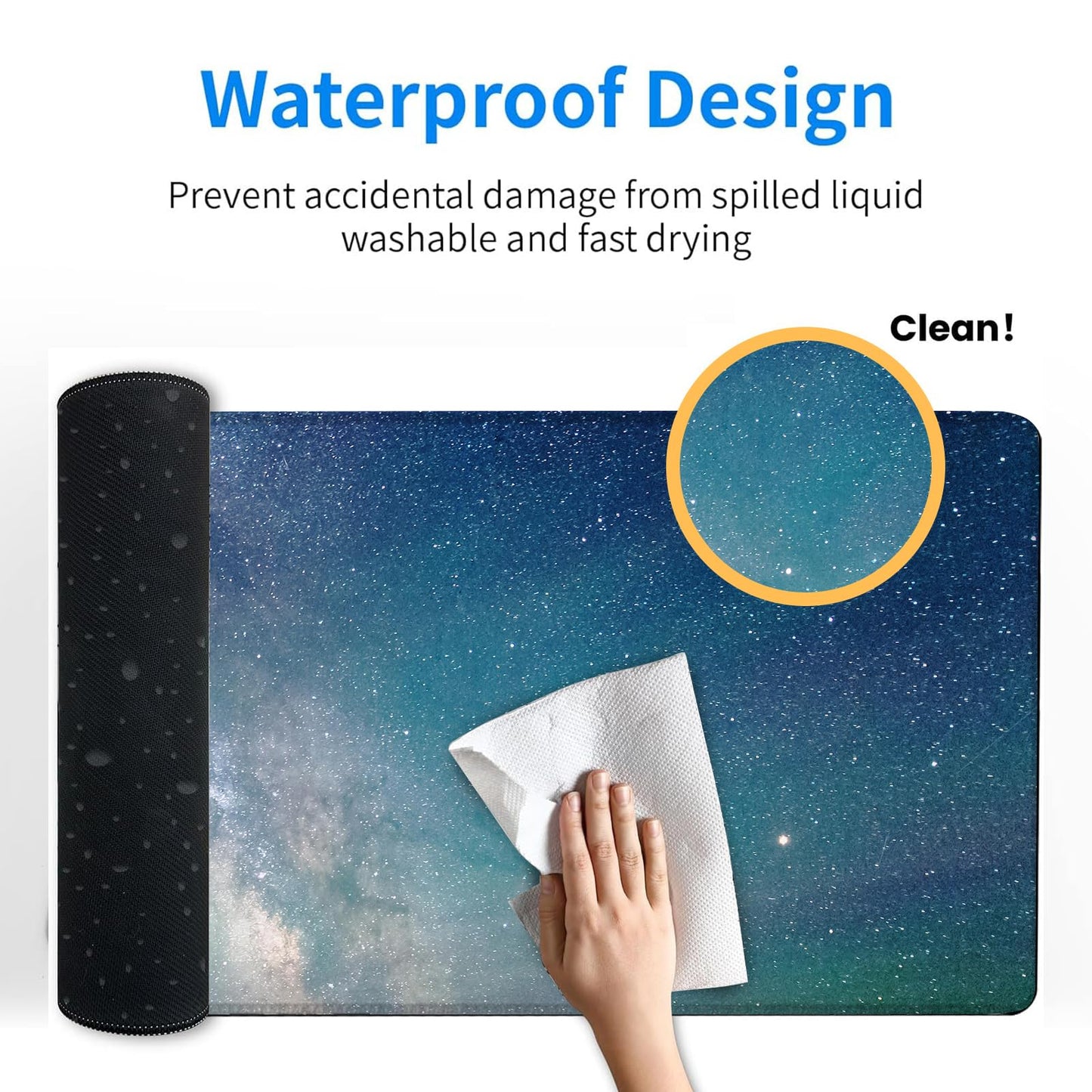 ainori Enchanted Forest Ghost Gaming Mouse Pad – 12x31.5in Non-Slip Rubber Desk Mat with Mystical Mushroom Design – Large Extended Mousepad for Office Home – Gift for Fantasy & Halloween Decor