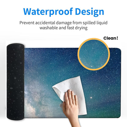 ainori Enchanted Forest Ghost Gaming Mouse Pad – 12x31.5in Non-Slip Rubber Desk Mat with Mystical Mushroom Design – Large Extended Mousepad for Office Home – Gift for Fantasy & Halloween Decor