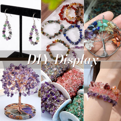 200pcs Natural Irregular Chip Stone Beads 5-8mm Fluorite Pre-Drilled 30-inch Strand Semi-Precious Healing Crystal Beads for DIY Jewelry Making Bracelet Chakra Crafts