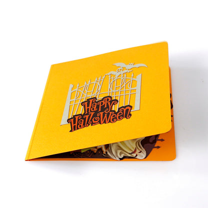 CUTPOPUP Halloween Card Pop Up, Trick or Treat, 3D Birthday Greeting Halloween Card (Ghost Tree)
