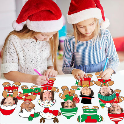 60pcs Christmas Theme Cutouts Gingerbread Man Bulletin Board Decoration Xmas Gingerbread Man Paper Cut-Outs Classroom Decor for Xmas Classroom DIY Craft Photo Wall Door Christmas Winter Party Supplies