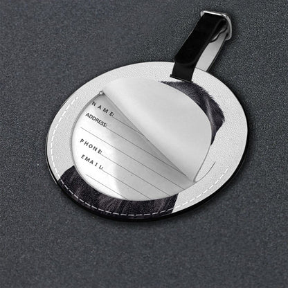Luggage Tag Black Lab Dog Lover, Pu Leather Bag Travel Suitcases Id Identifier Baggage Label for Women Men Boys Girls