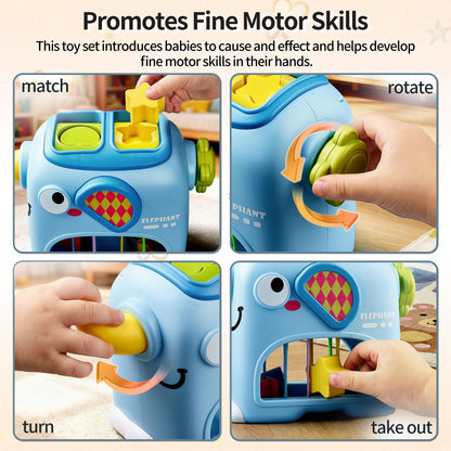 Interactive Shape Sorter Toy,Educational Activity Toy for Toddlers, Fine Motor Skill Development & Cognitive Learning, Durable Plastic Safe Material, Christmas and New Year Gifts for Boys and Girls.