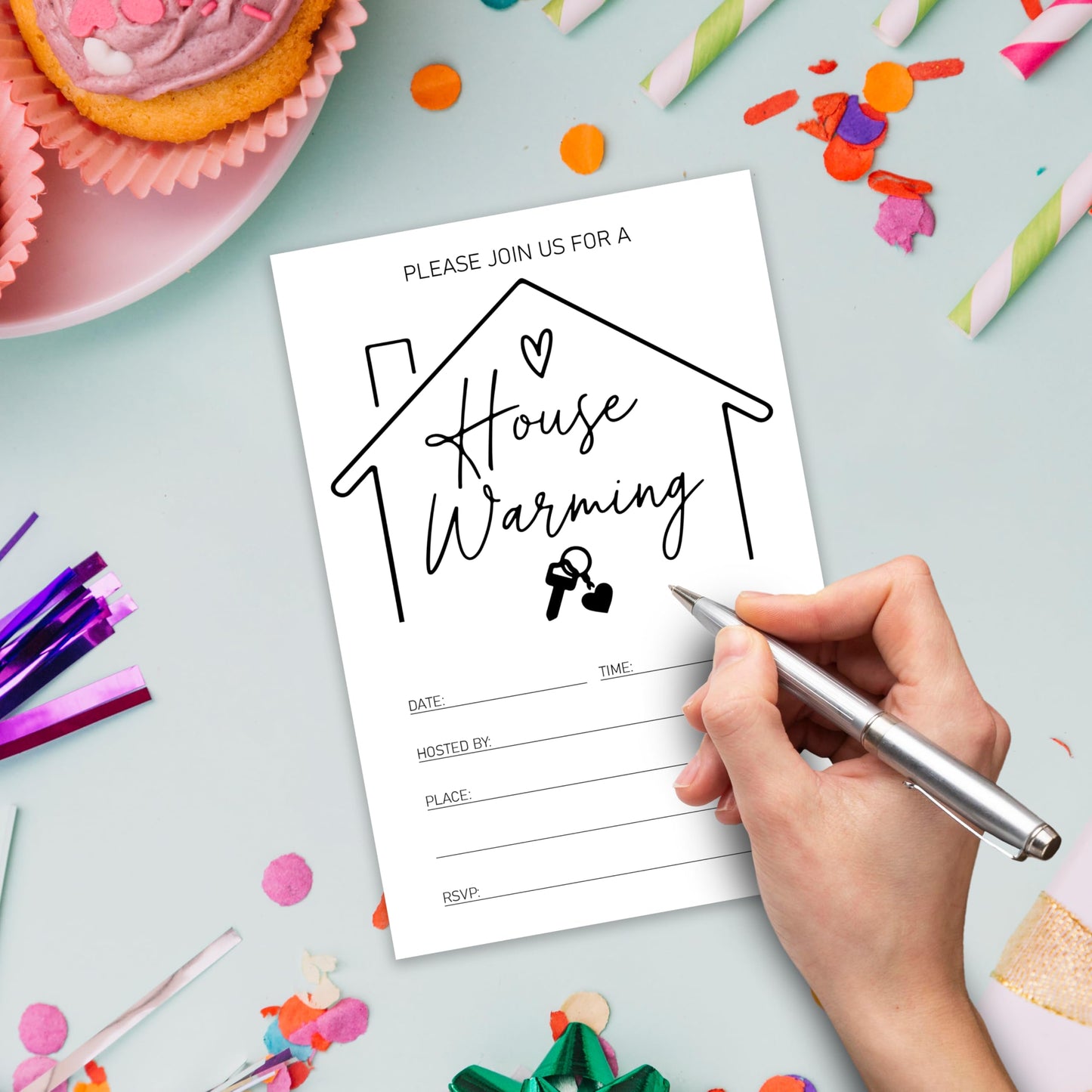 XZMBQ Housewarming Party Invitations - 20 Invitation Cards 4”x6” with 20 Envelopes - Invitations for Housewarming Party Invites.(134)