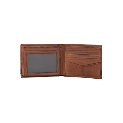 Fossil Men's Quinn Leather Bifold with Flip ID Wallet, Men's Leather Wallet, Brown