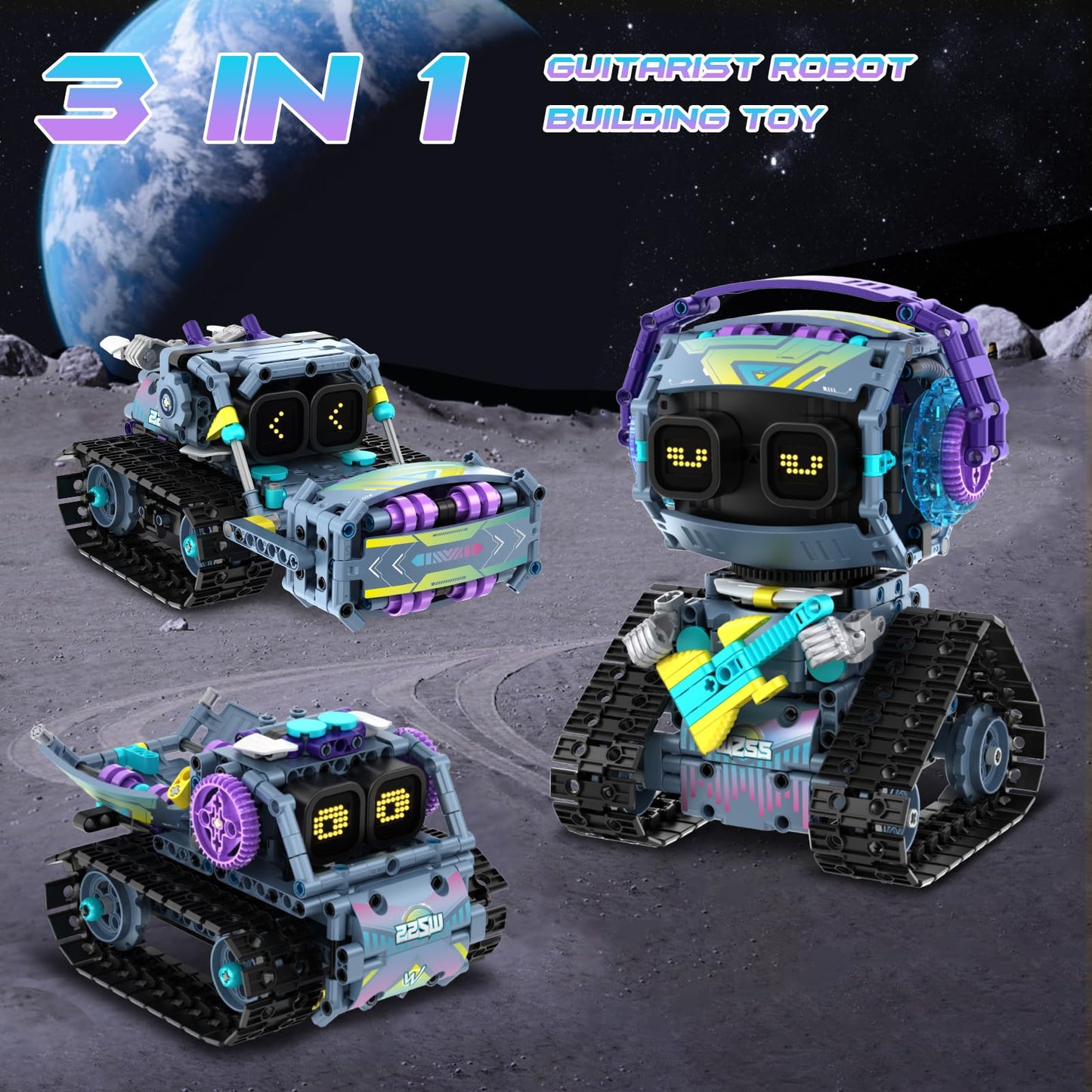QHECTTY STEM Robot Building Kit for Kids 6-14,3in1 Remote & APP Controlled STEM Rock Robot/Truck/Road Roller Building Toys for Kid,433 Pcs Building Blocks Set Birthday Xmas Gift Ideas for Boys Girls