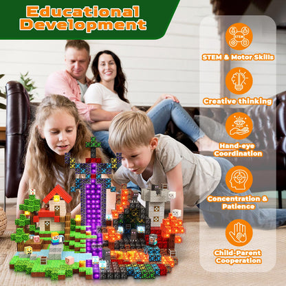 200 PCS Magnetic Blocks with Light Blocks - Magnet Toys for Kids, Boys and Girls, Magnetic Building Blocks Cubes, Stacking Magnets for Kids, for Boys and Girls Age 3+ Years Old