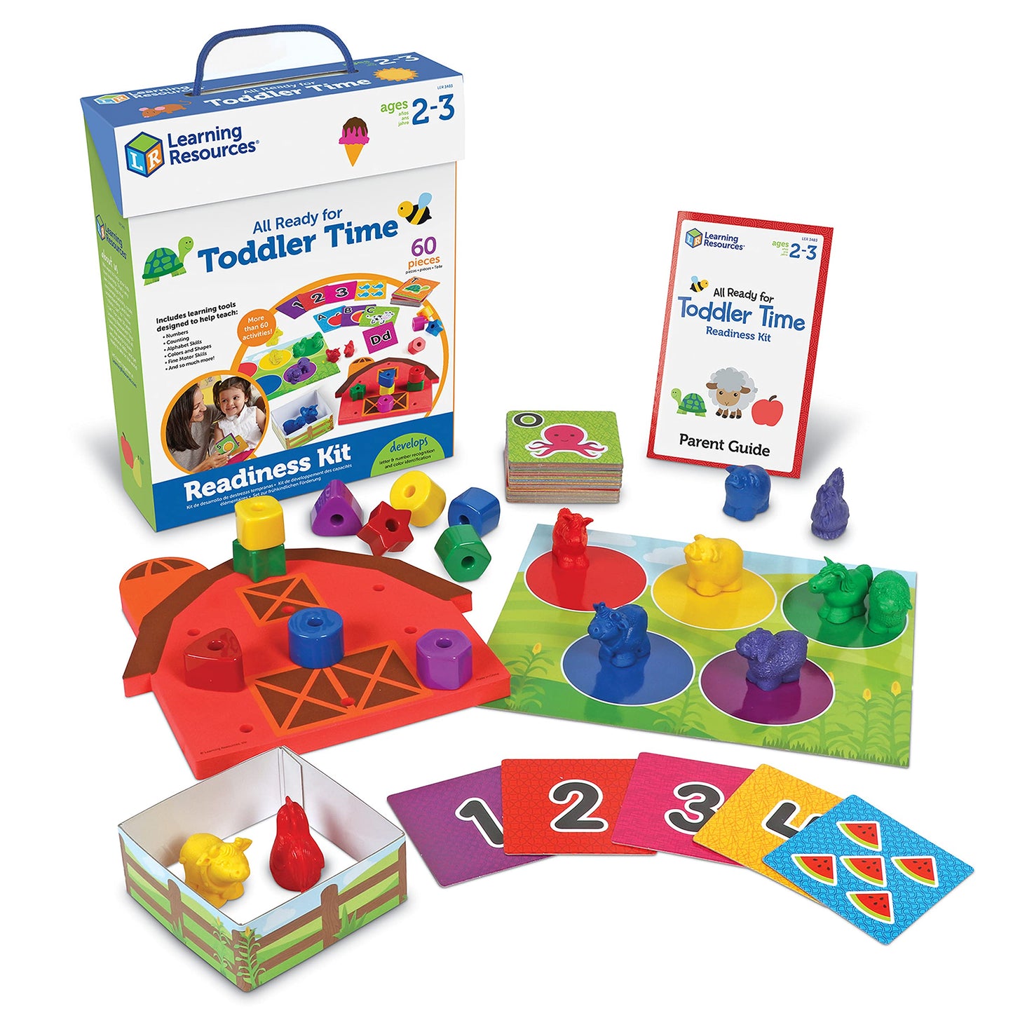 Learning Resources All Ready For Toddler Time Readiness Kit - 22 Pieces, Ages 2+, Back to School, School Preparation Activities, Preschool Games, Classroom Must Haves