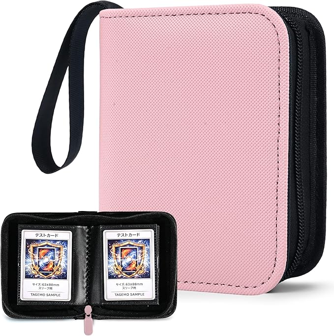 Mini Trading Card Binder Album, 1 Pocket Card Binder with 20 Double-Sided Pages 40 Pockets, Side Loading Small Card Binder for Trading Cards, Single Card Holder Book for Collectors and Kids