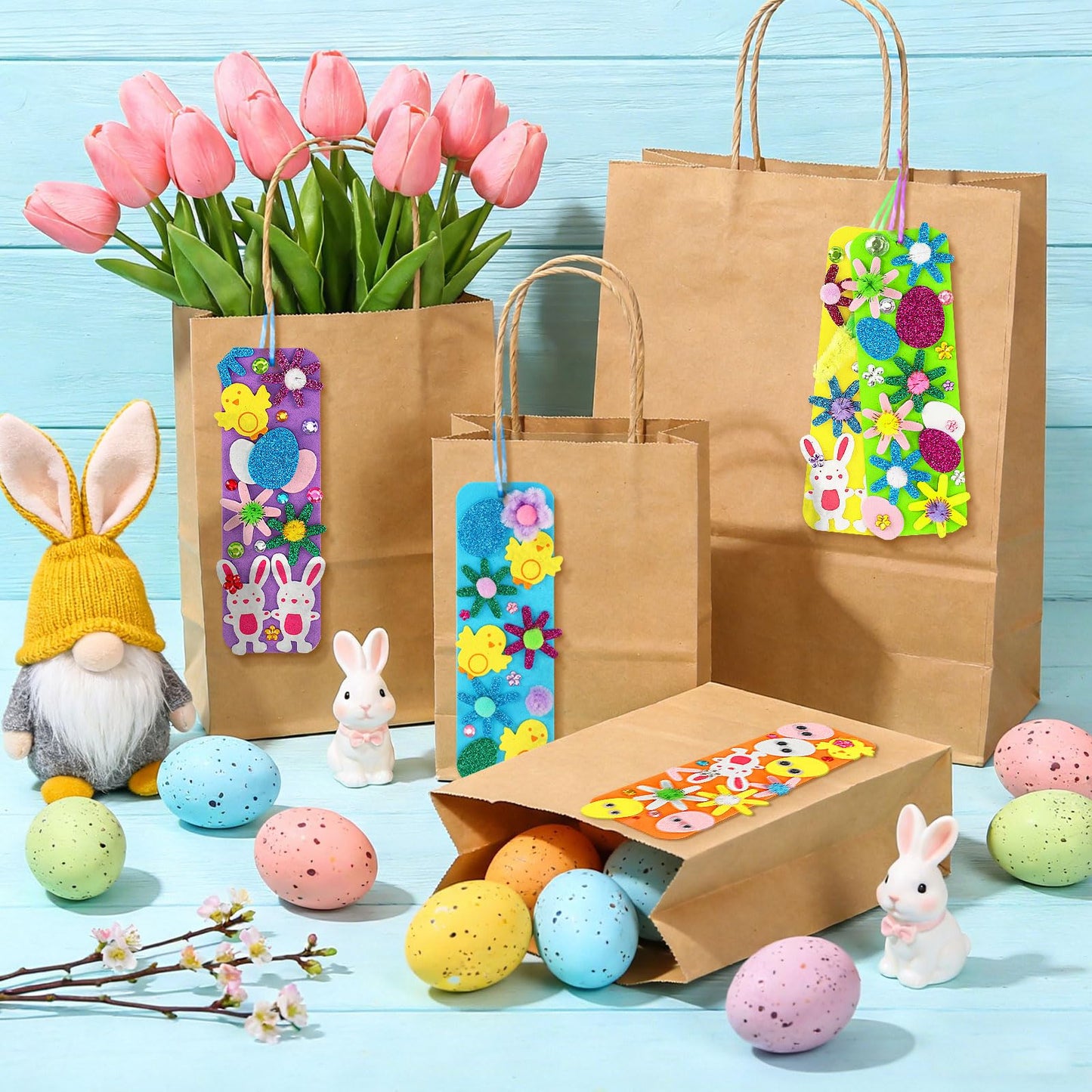Easter Kids Craft Kit 36Sets Spring Foam Stickers Bookmark Ornament Decor