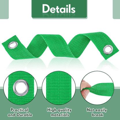 32 Pieces 15.74 Inches Tree Straps for Staking with Grommet Heavy Duty Tree and Plant Supports Stakes for Guying Staking Newly Planted Sapling Straight and Hurricane Protection (Green)